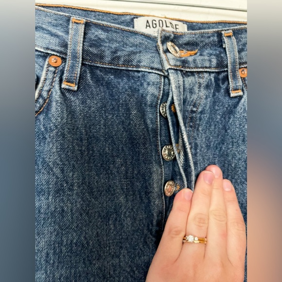 HOST PICK ❤️🥰AGOLDE RILEY HIGH RISE STRAIGHT CROP - ESCAPE - Picture 10 of 14